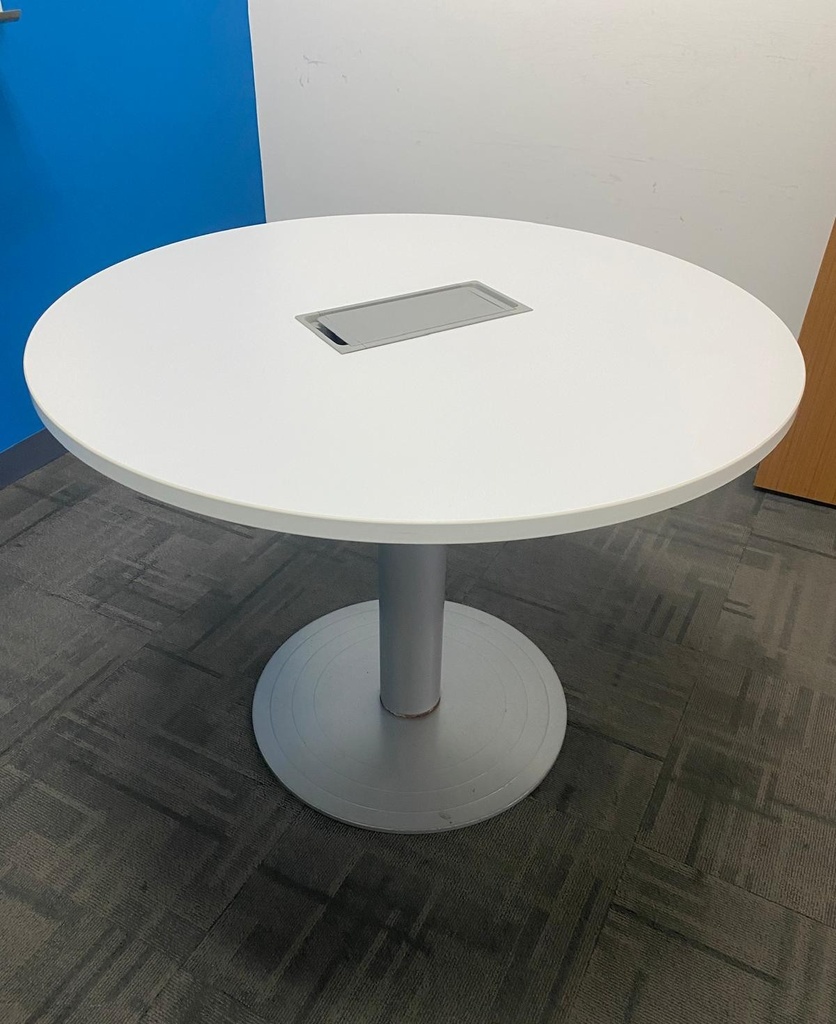 Round Base Table with Cable Tray