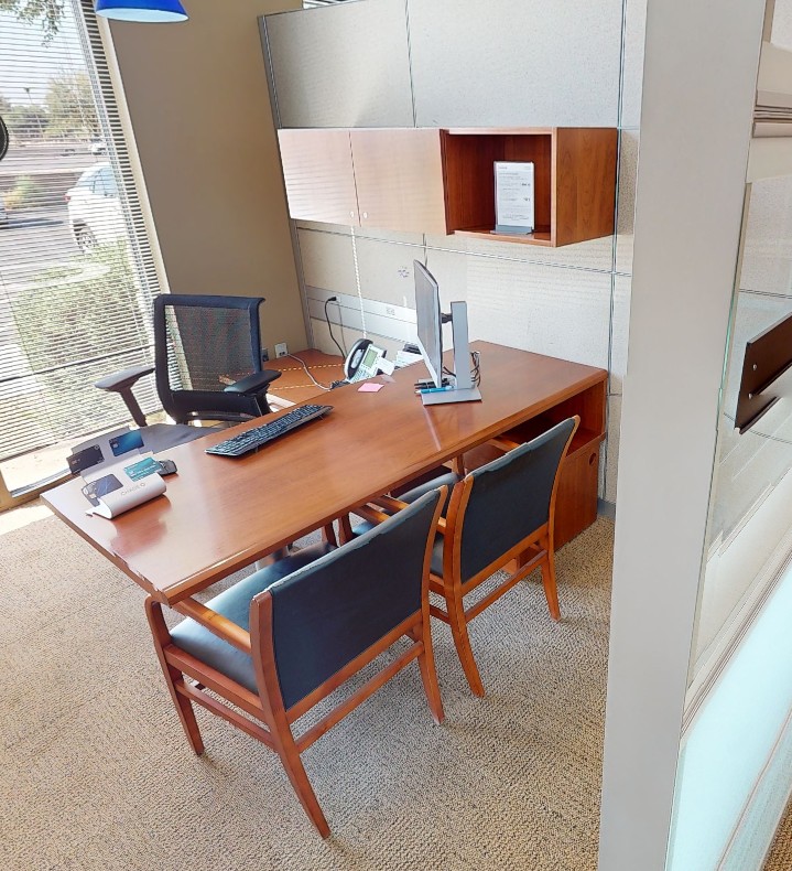 L-Shaped Desks (Desk with side credenza attached)