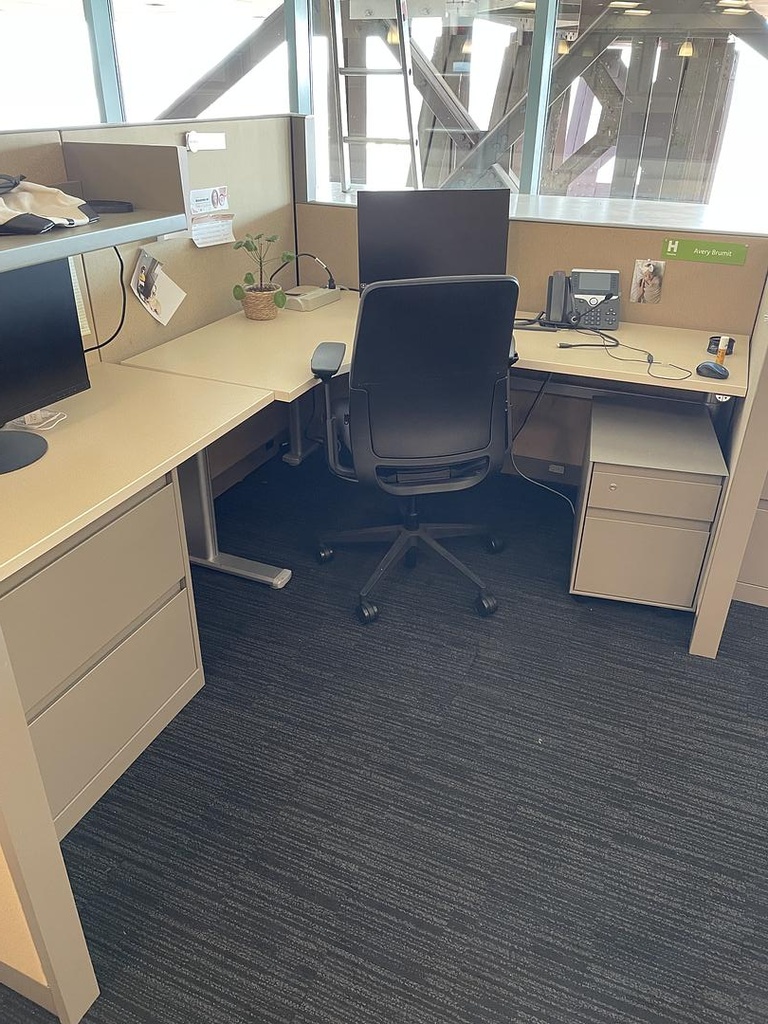 L-Shaped Height Adjustable Desk (RH) W 70, R D 46, D 23