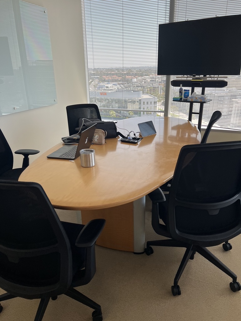 Oval conference room table