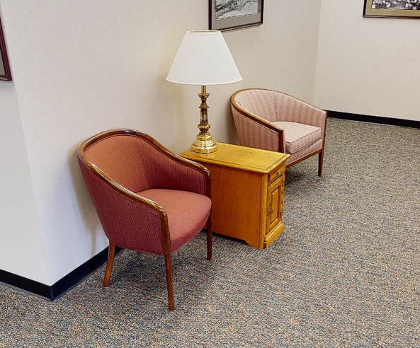 Red w/ Wood Trim Guest Chair
