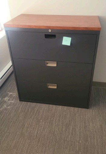 3H Black Filing Cabinet