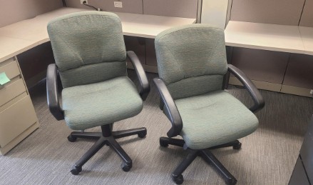Grey-Green Task Chairs