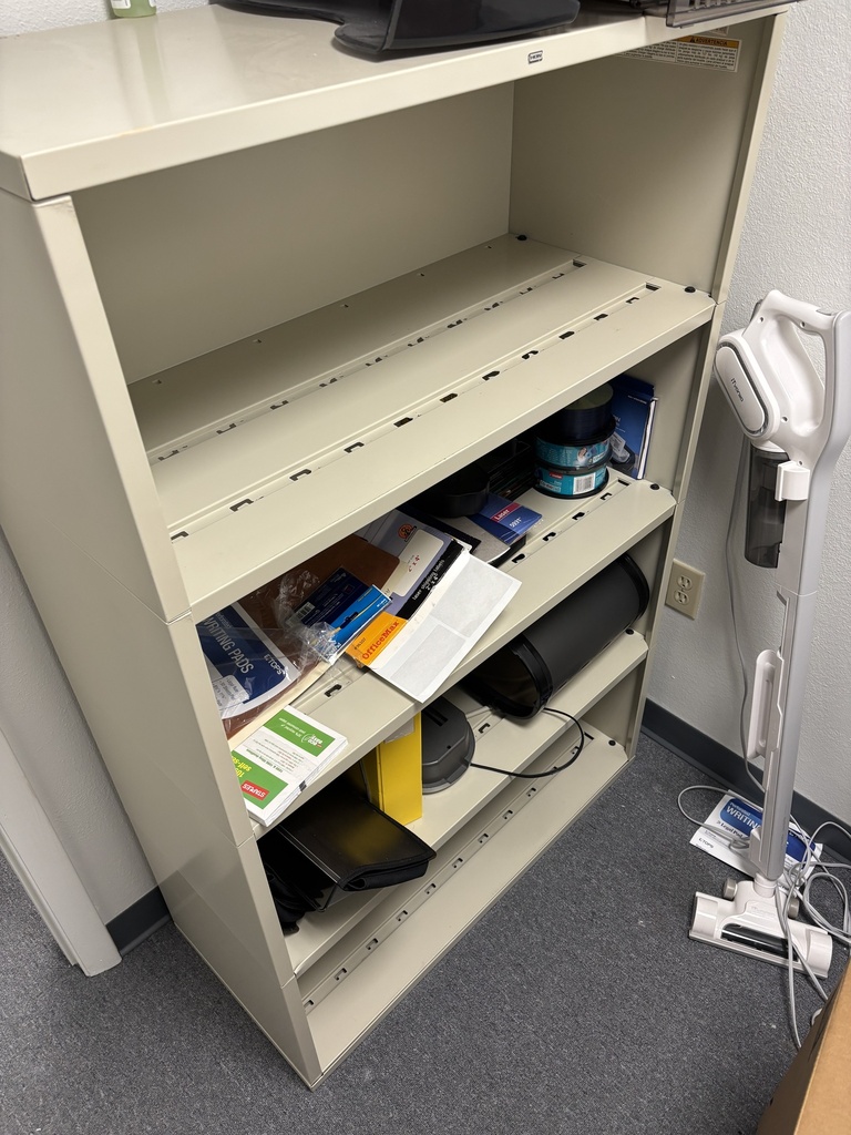 4 Shelves, Metal Bookcase