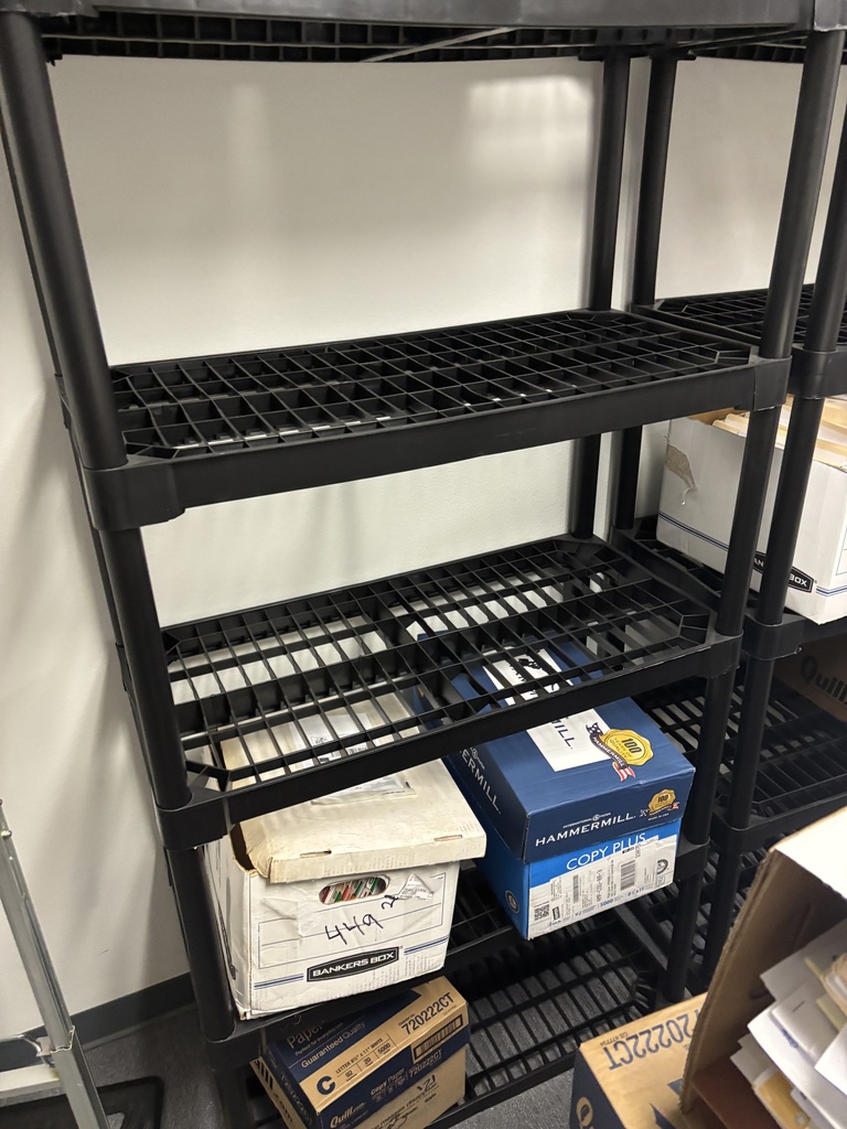 4 Shelves, Plastic Shelving Unit