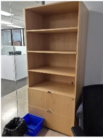 Large Oak Bookcase With Bottom 2 High Lateral File