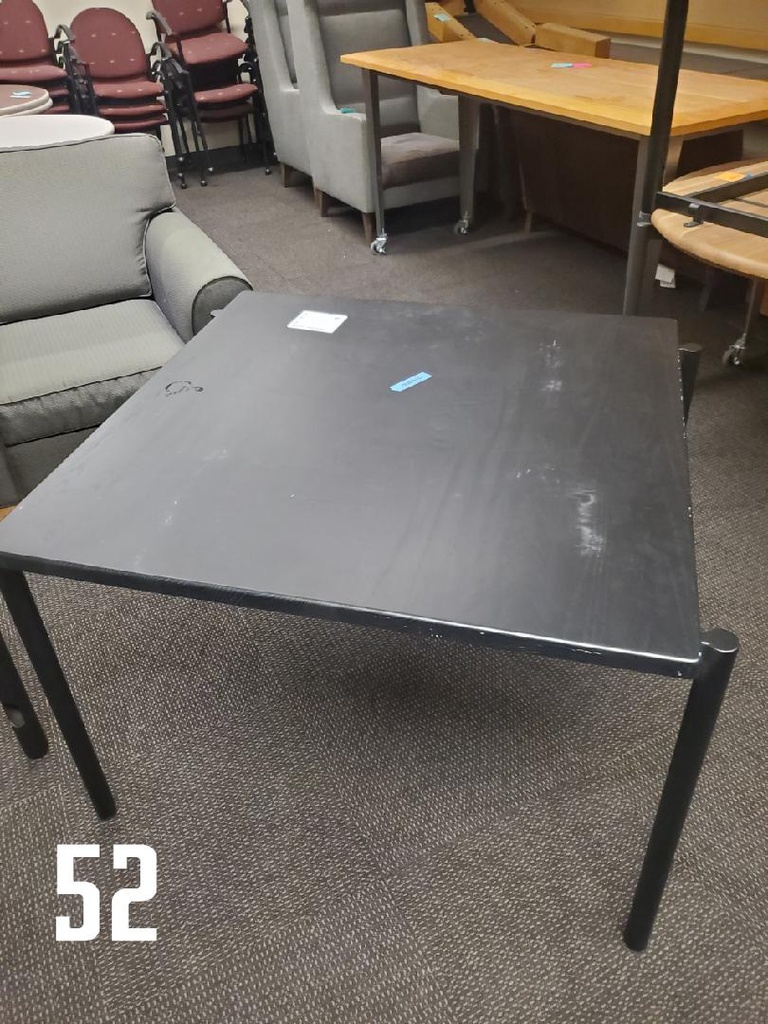 42"x42" Black Table