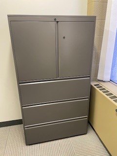 Storage Cabinet - 3 Drawer Base W/Double Door Cabinet On Top (photo representation)