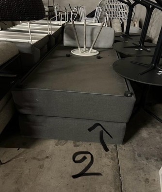 grey upholstered ottoman