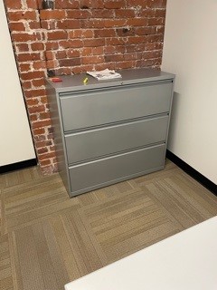 2-Drawer lateral file cabinet, grey