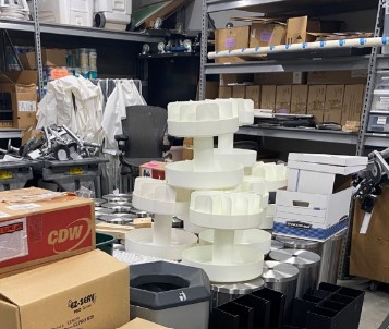 White Rotating Food Container 