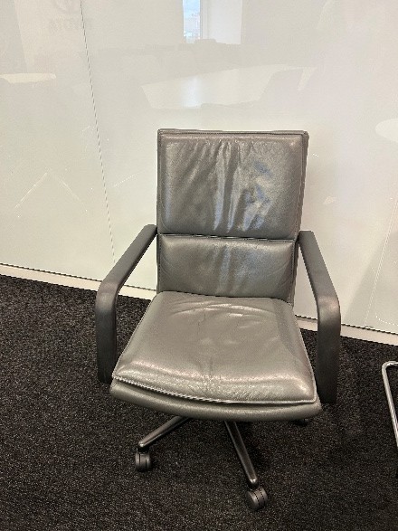Grey Leather Chair