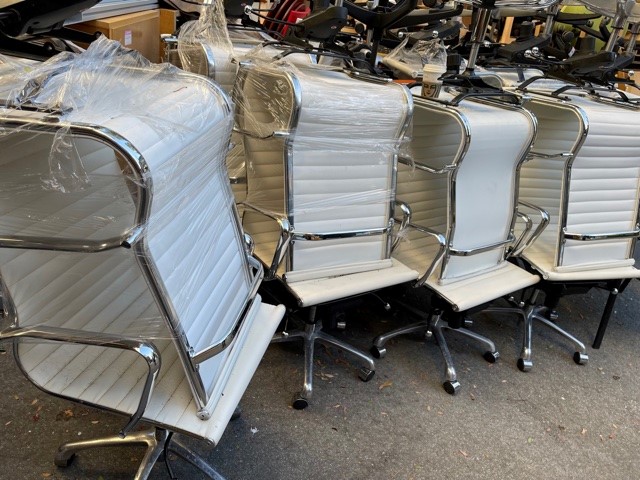 White Coaster Conference Chairs