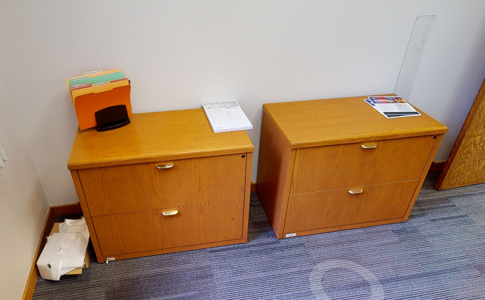 2-Drawer Wooden File Cabinet