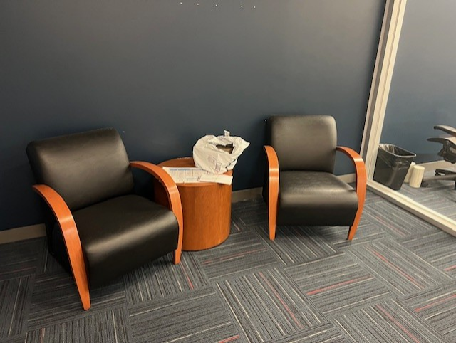 Black and Wood Soft Seating