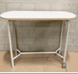 Routes Agile Table 72×22×42, White Top &amp; Sand Legs
