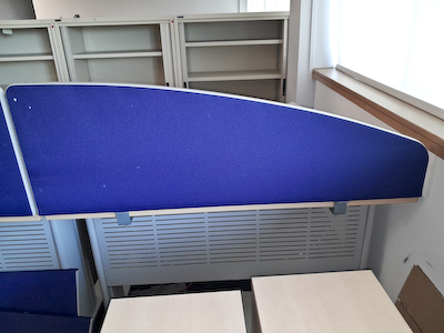 Blue Wavy Desk Divider