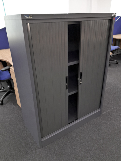 Dark Grey Metal Cupboard
