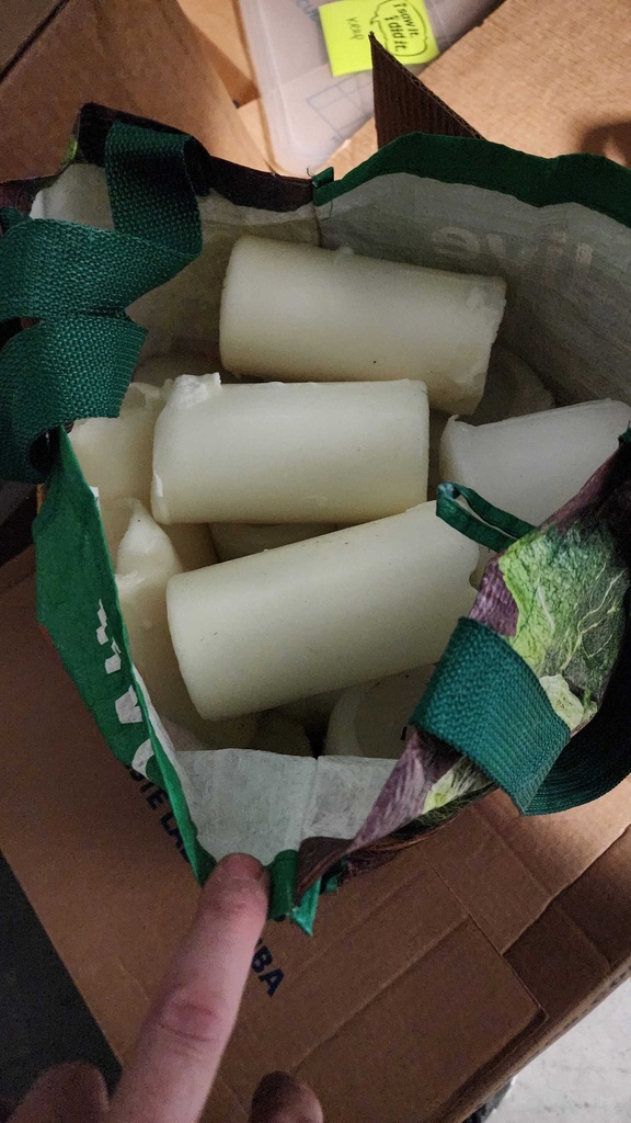 Box of Used Wax Candles
