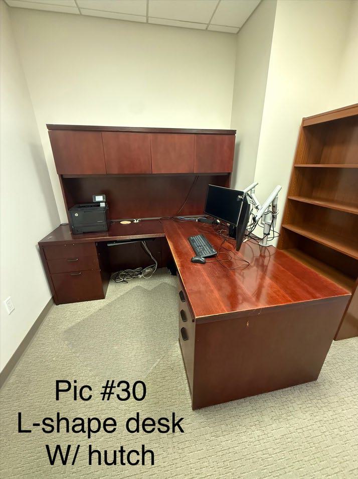 L-shape Desk w/ hutch