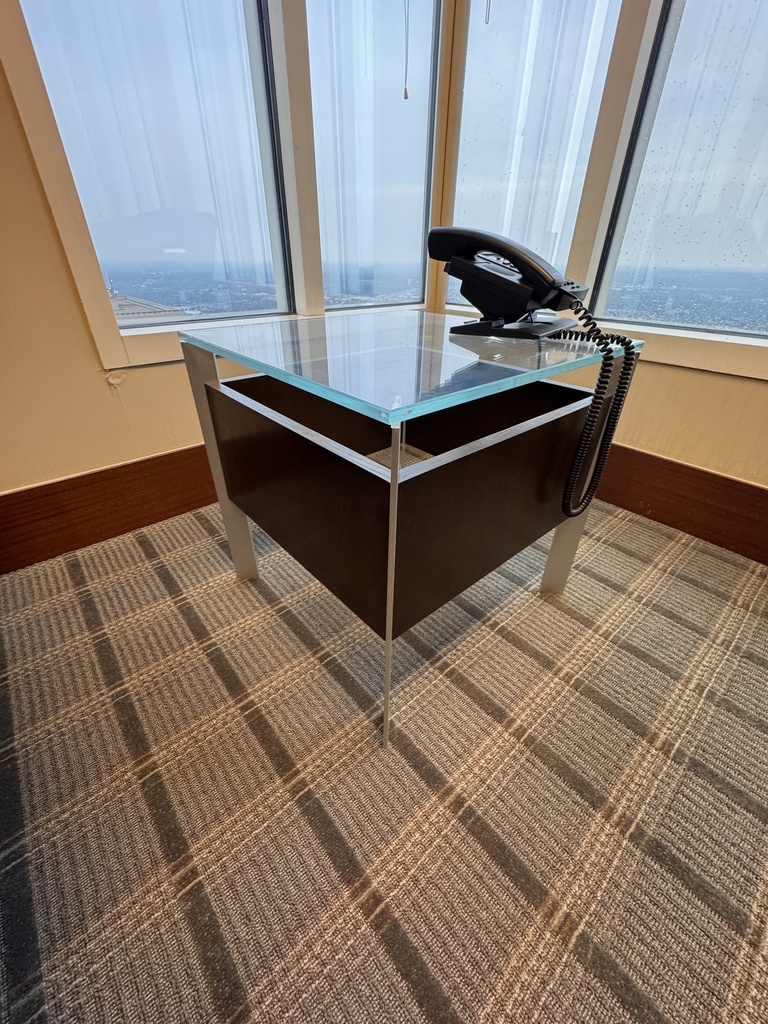 Glass top end table
