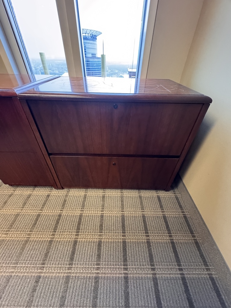 Wood 2-drawer lat file