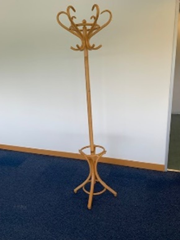 Wooden Coat and hat stand, 190cm (wobbly)