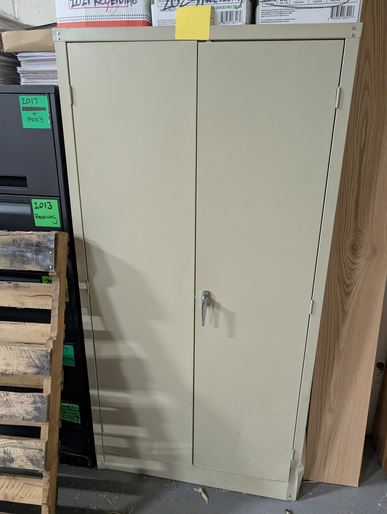 Metal Cabinet - Tan and Grey