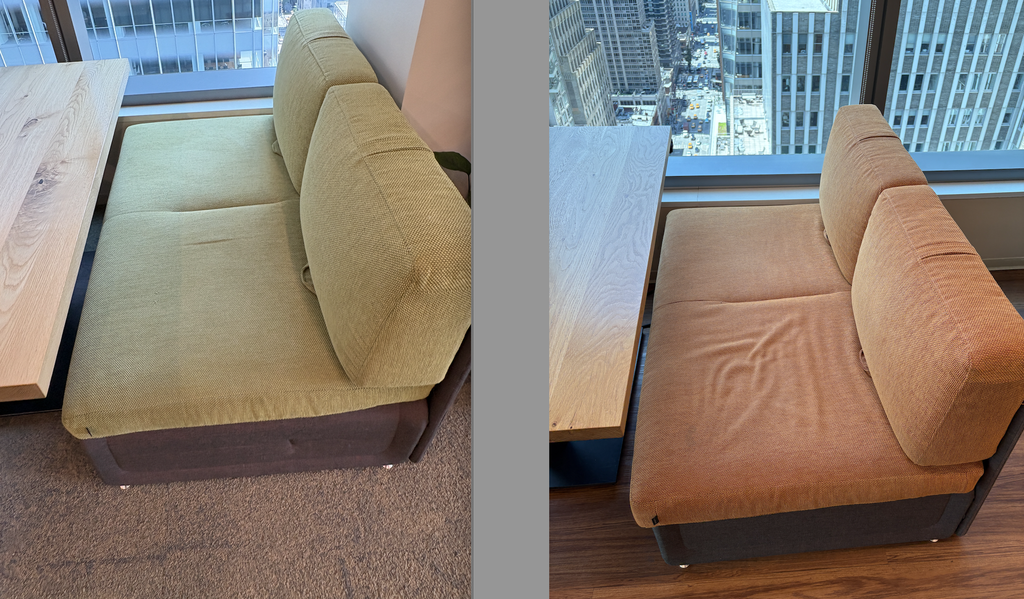 Lagunitas Coalesse Booth Benches (Half Orange/Half Green)