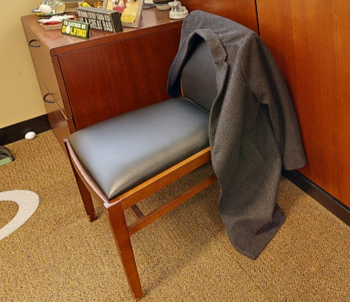 Blue no arms guest chair - Recycle only