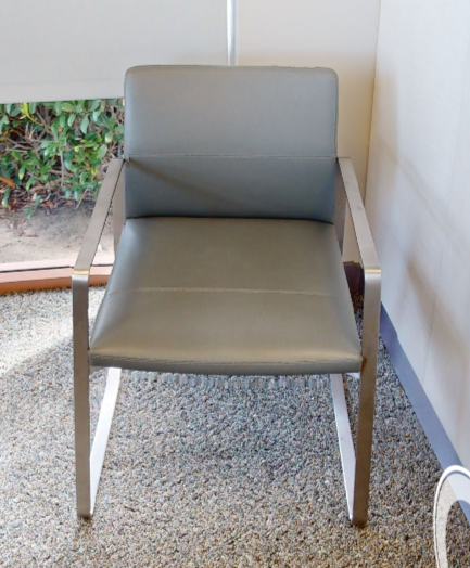 Grey Guest Chair w/ Arms