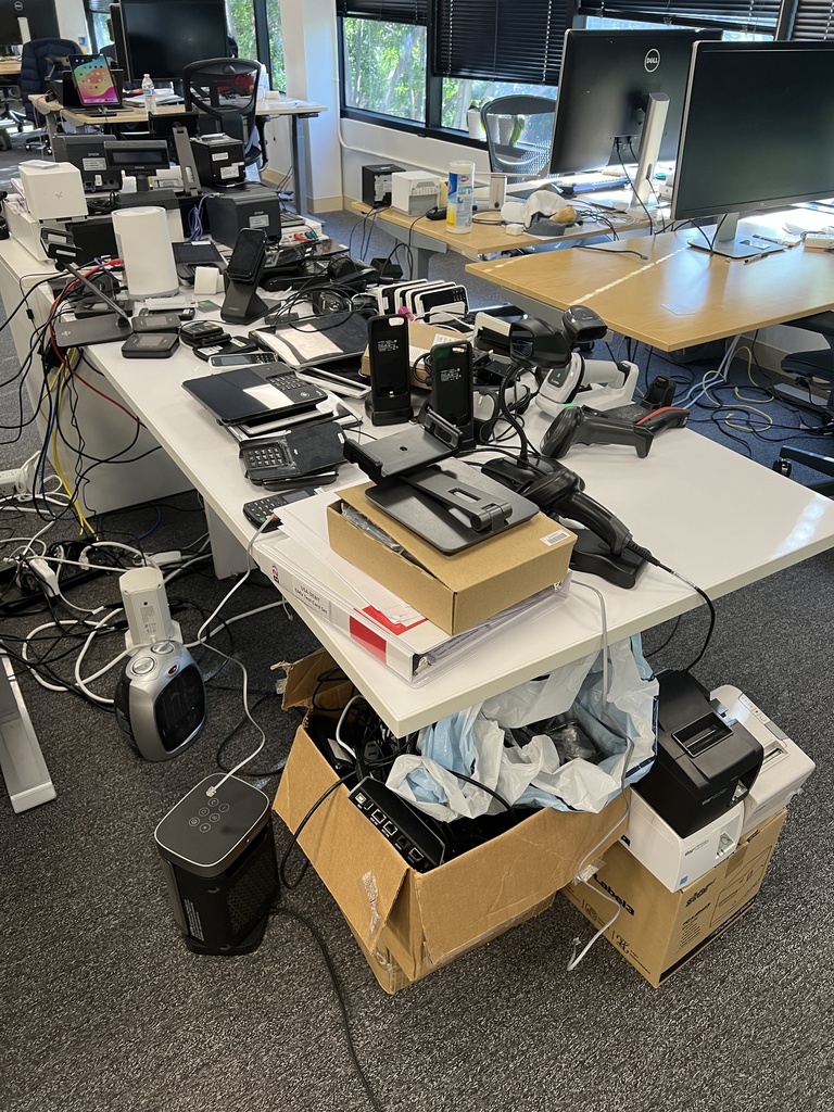 Standard height, white table