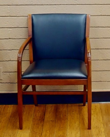 Leather Guest Chair, with Arms