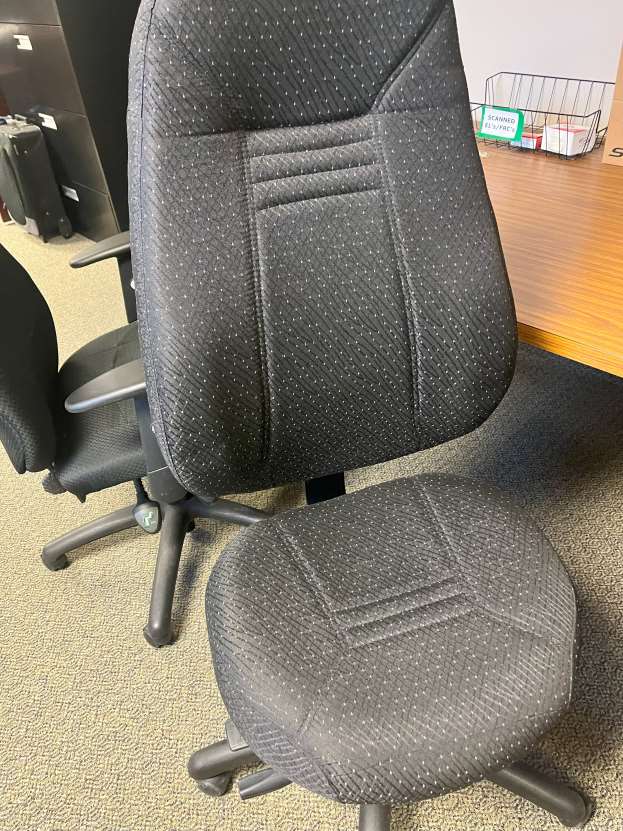 Patterned Gray Steno Chairs 