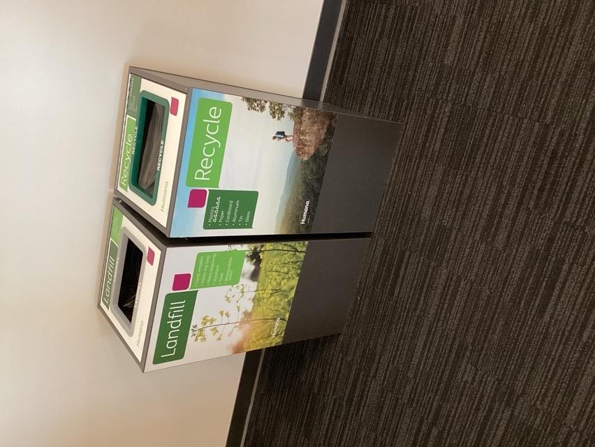 Trash (1) &amp; Recycle (1) Bin