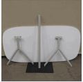 28-1/2X72-1/2X36 TABLE, LAMINATE TOP W/ 2 METAL LEGS &amp; STRETCHER BAR