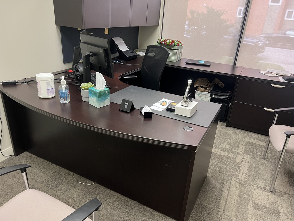 Desk + bridge + return