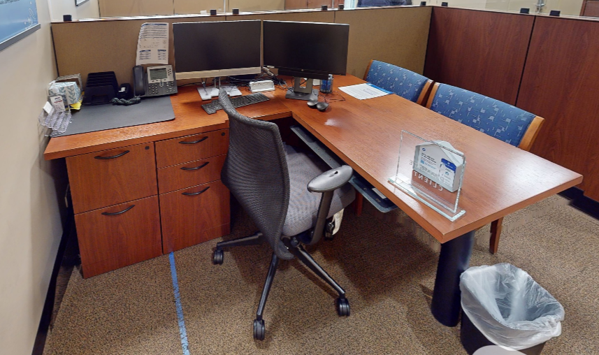 L-shaped desk