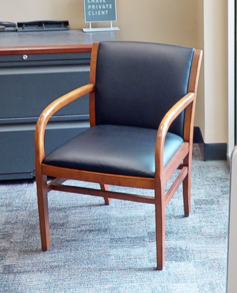 Black Guest Chair with Arms