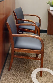 Leather Guest Chairs with Arms