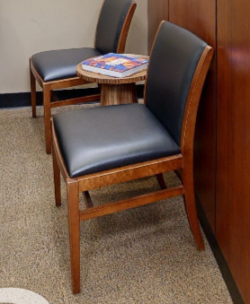 Leather Guest Chair, No Arms