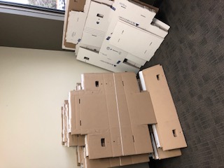 broken down boxes