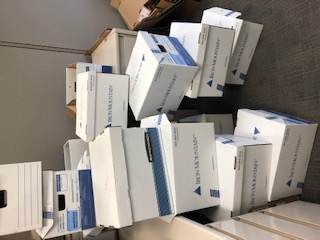 empty banker boxes