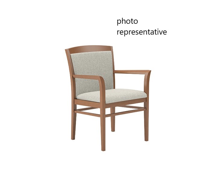 GUEST CHAIR, SQUARE  LOOP ARMS, MAHOG./BROWN LEATHER