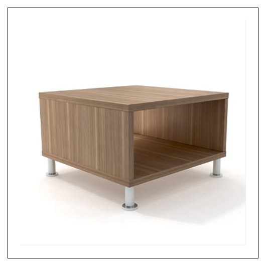 JENNY COFFEE TABLE,26X26X17H, OAK LAM.