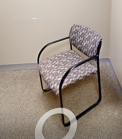 Brushed pattern metal guest with arms