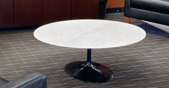 Oval coffee table