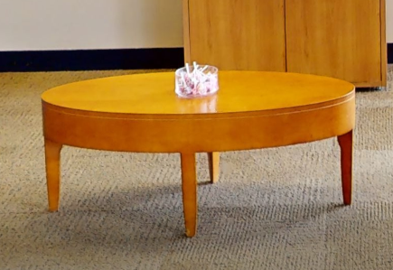 Oval coffee table
