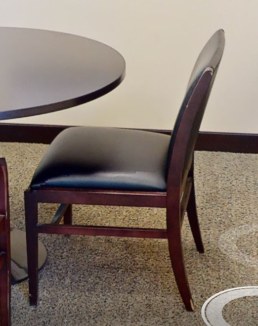 black side chair no arms