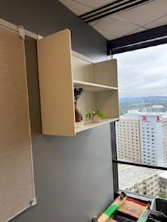 Modular shelf and tackboard